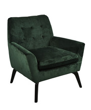 Donkergroene fluwelen stoel