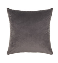 Grijs fluwelen kussen