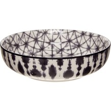 Wit / zwart tie dye schaal