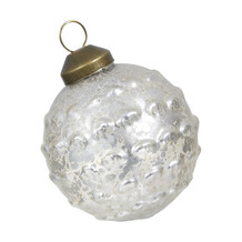 Zilveren kerstbal