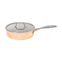Kopere pan met deksel