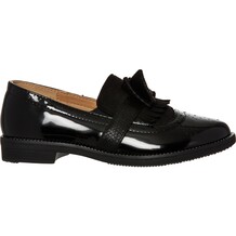 Zwarte leren Brogues
