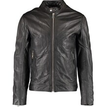 Zwart leer biker jacket