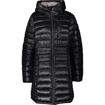Zwarte lange puffer jas
