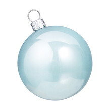Lichtblauwe kerstbal