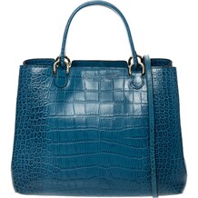 Blauw leer tas