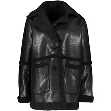 Zwarte sherpa jas