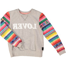 Grijze trui met grafische print