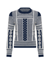 Blauw & witte xmas trui