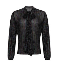 Zwart shirt met strik