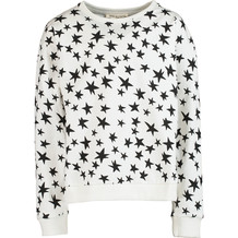 Witte sweatshirt met zwarte sterren