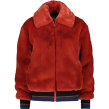 Oranje faux fur jas