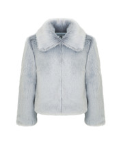 Baby blauwe jas (faux fur)