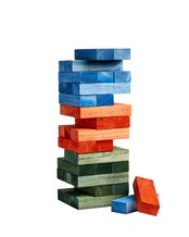 Gekleurde Jenga