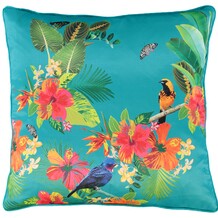 Turquoise satijnen kussen