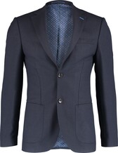 Marineblauwe wollen blazer