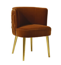 Suede stoel in bruin