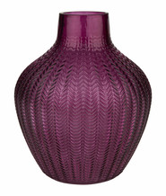 Glazen vaas in magenta
