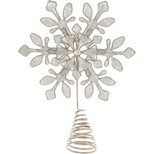 Zilverkleurige kerstboomtopper