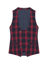 Rood geruit vest