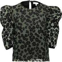 Groene blouse met bloemen