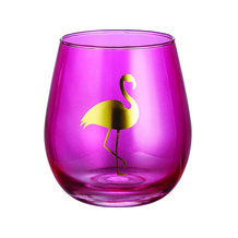 Roze flamingo glas