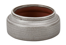 Kleine grijze terracotta schaal