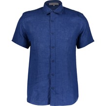 Donkerblauw linnen shirt