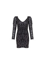 Zwart en zilveren jurk