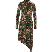 Groene jurk met bloemenprint