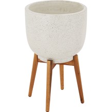 Witte keramische vaas