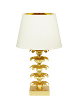 Lamp met gouden bladeren