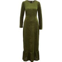 Groene velvet jurk