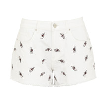 Witte korte broek met print