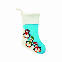 Kerstsok met pinguins