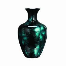 Grote vaas met veren print