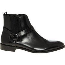 Zwarte leren boot