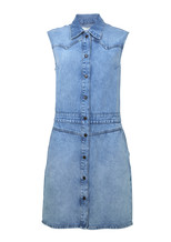 Denim jurk met knopen