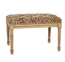 Voetenbankje met luipaardprint