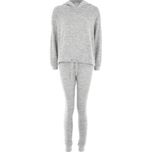 Grijze hoodie en joggingbroek set