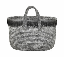Grijs rieten mandje