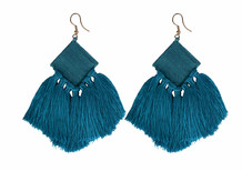 Blauw groene oorbellen