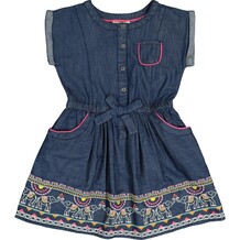 Blauw jurkje met korte mouwen