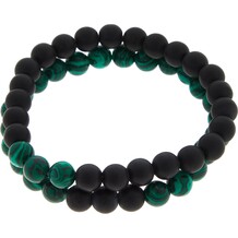 Zwart met groene armband