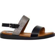 Zwarte sandalen met glitter detail