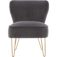 Grijze velvet stoel