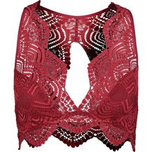 Rode bralette van kant