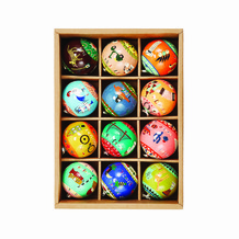 Rond de wereld kerstballen