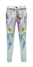 Cigarette broek met bloem patroon