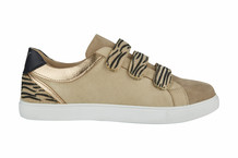 Goud met beige sneakers
